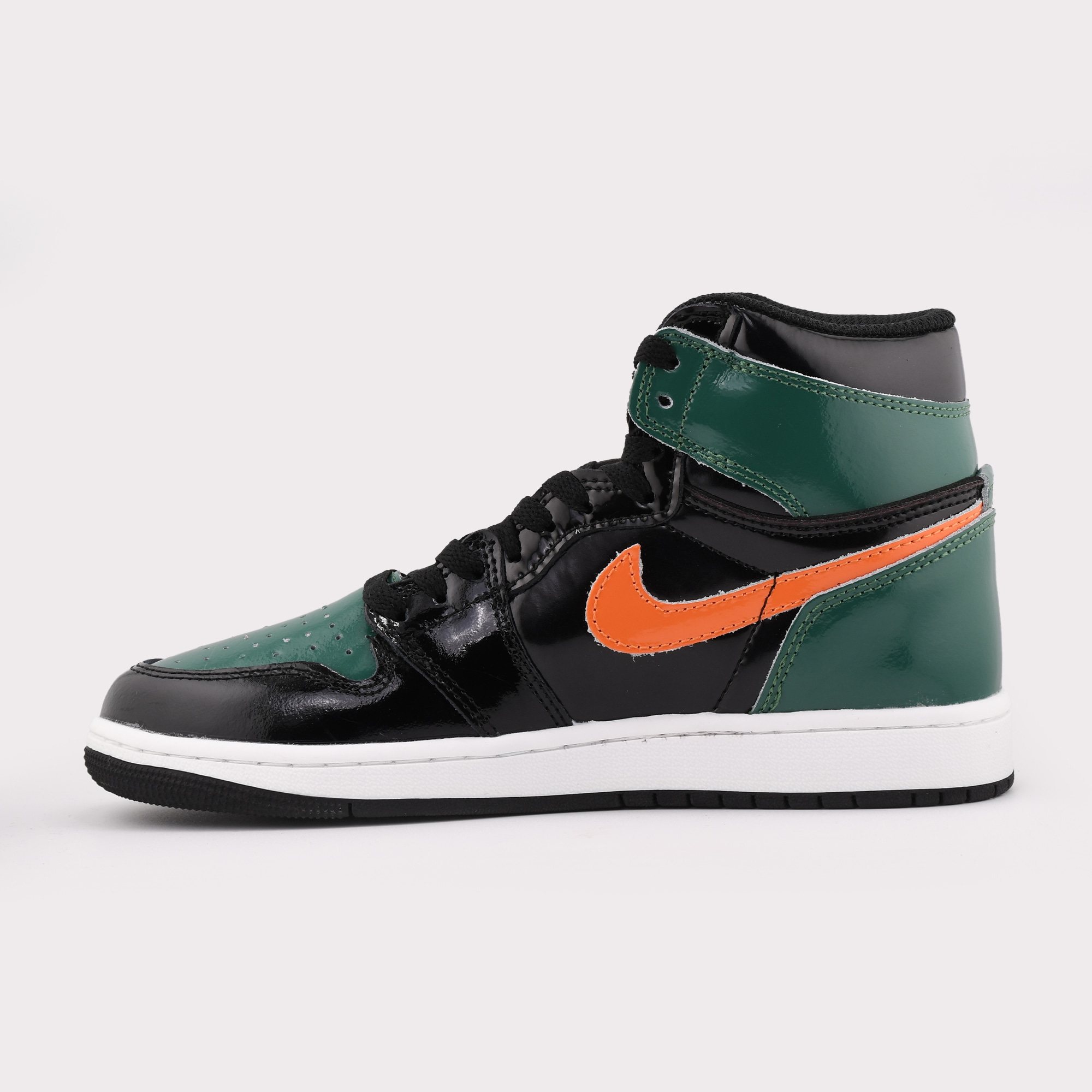 کفش اورجینال Nike Air Jordan 1 High OG ورنی سبز-مشکی | چرم براق Patent Leather