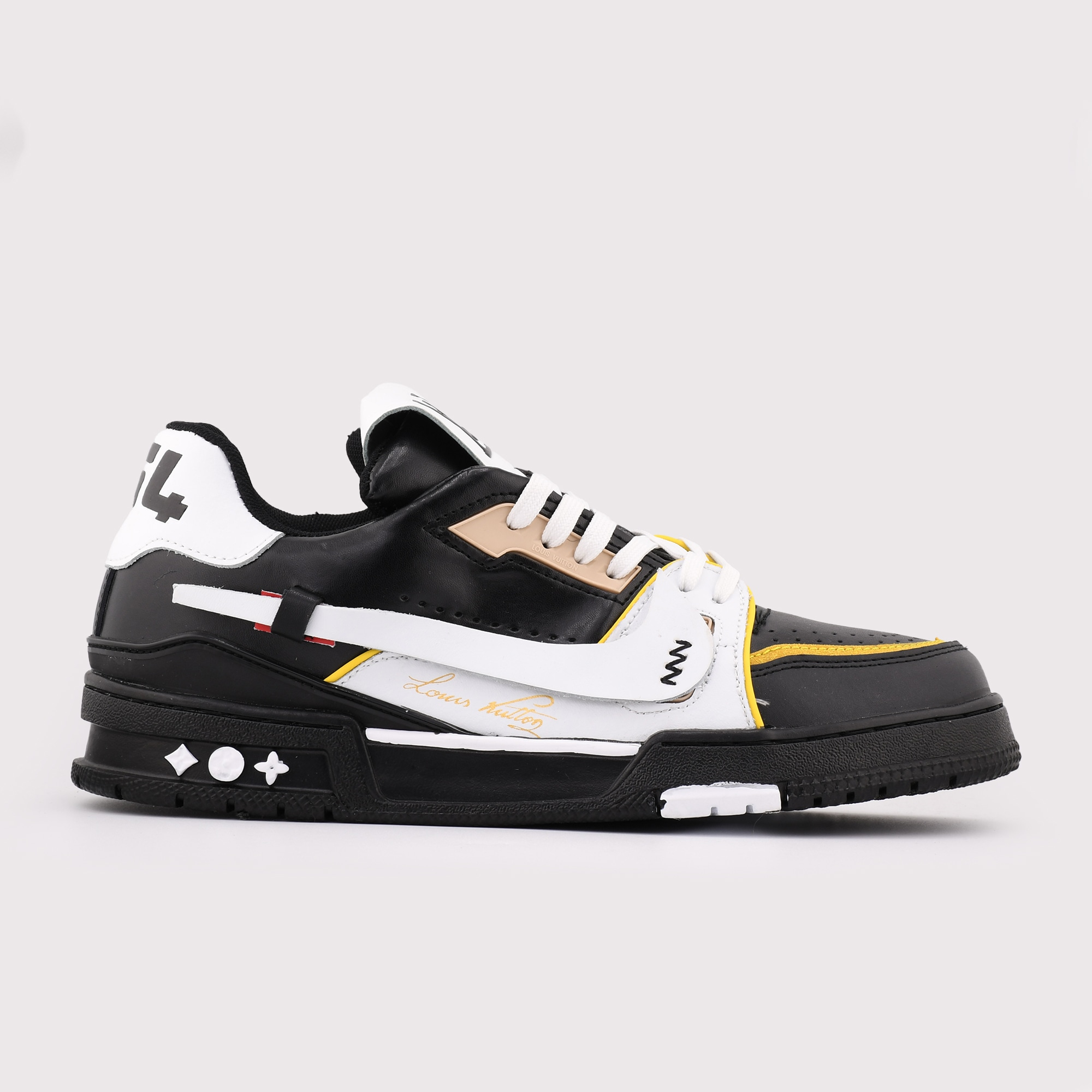 کفش اسنیکر لویی ویتون مدل LV Skate رنگ مشکی و سفید