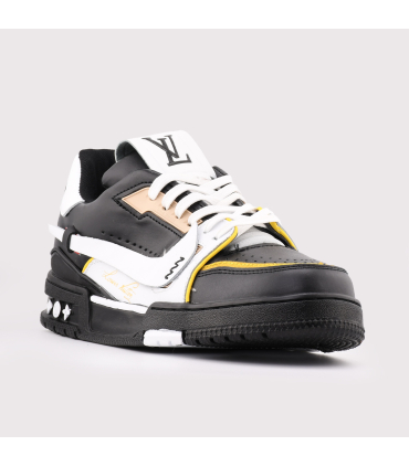 کفش اسنیکر لویی ویتون مدل LV Skate رنگ مشکی و سفید