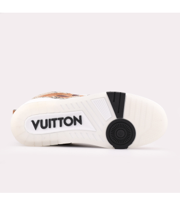 اسنیکر لویی ویتون LV Skate اورجینال - قهوهای با طرح پوست مار