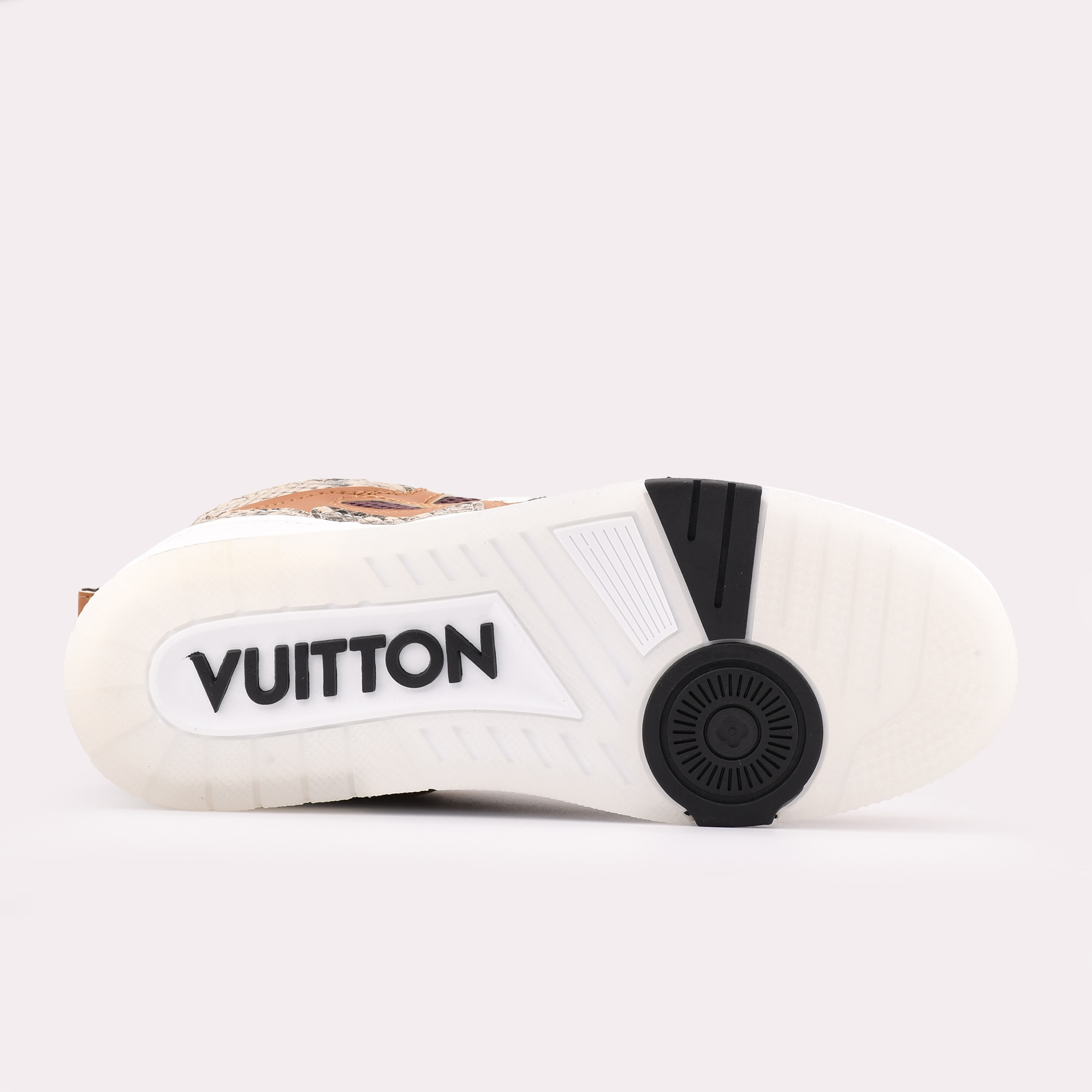 اسنیکر لویی ویتون LV Skate اورجینال - قهوهای با طرح پوست مار