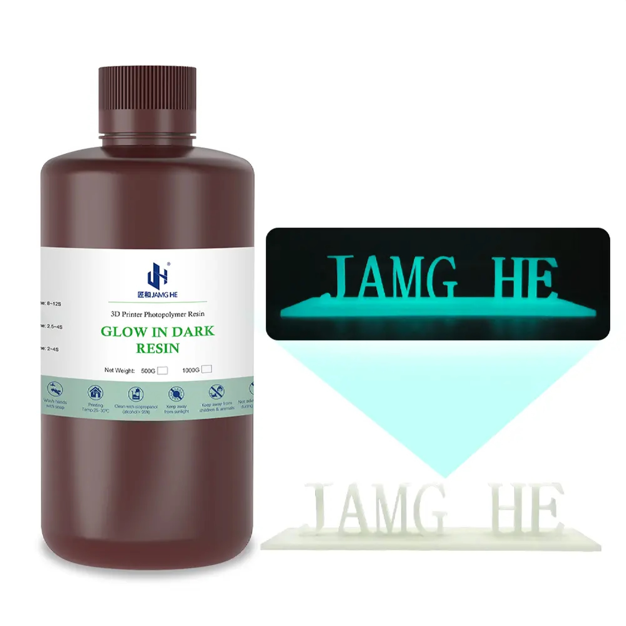 رزین پرینتر سه بعدی جمغه مدل Glow in Dark برند Jamghe