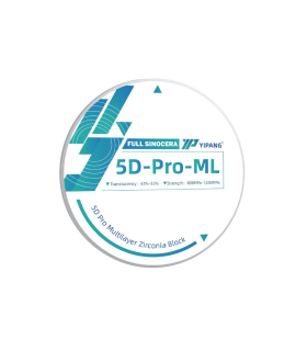 زیرکونیا ییپانگ مدل 5D-Pro-ML 800-1200MPa,43%-53% Trans برند YIPANG