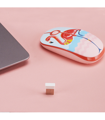 ماوس بی سیم اف دی مدل i330h برند FD طرح فلامینگو