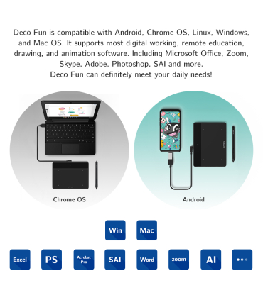 تبلت طراحی ایکس پی پن مدل Deco Fun XS برند Xp pen