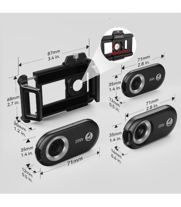 لنز میکروسکوپی موبایل اپکسل مدل APL-MS3in1 برند Apexel