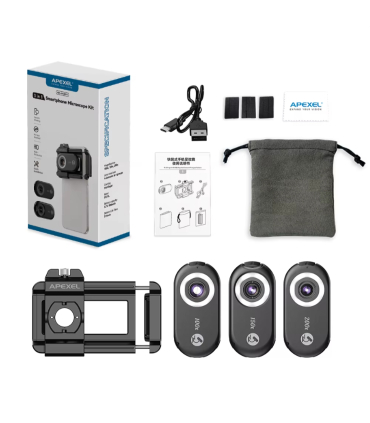 لنز میکروسکوپی موبایل اپکسل مدل APL-MS3in1 برند Apexel