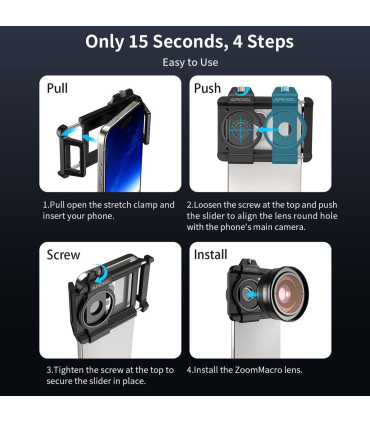 لنز میکروسکوپی موبایل اپکسل مدل APL-ZM100 برند Apexel