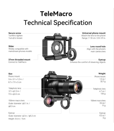 لنز میکروسکوپی موبایل اپکسل مدل APL-TM6 برند Apexel