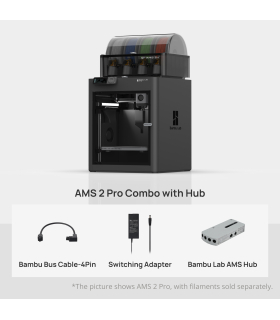 پرینتر سه بعدی بامبو لب مدل P1S Combo International برند BambuLab همراه با پک  AMS Pro 2