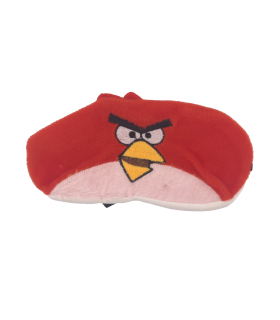 چشم بند خواب عروسکی فانتزی طرح پرنده عصبانی (Angry Birds) - مخملی و قرمز